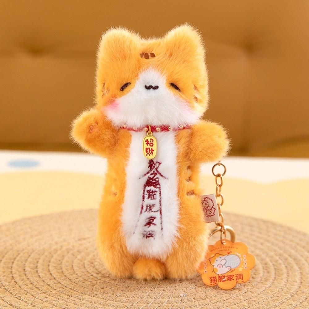 Cuddly Stuffed Plush Cat Keychain Soft Plush Cat Plush Doll Keyring Girls Gifts