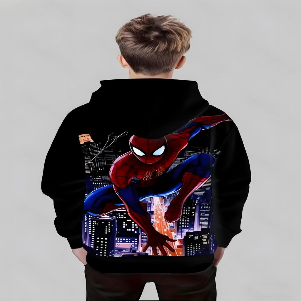 2026 Children's Hoodies 3D Spider Printed New Men's and Women's Hoodies Casual Neutral Hoodies Children's Hoodies Clothing