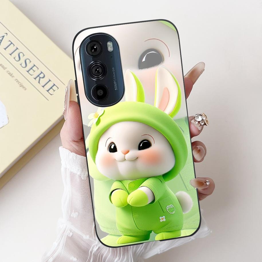 For Motorola Edge 30 Pro Case XT2201-1 Cover Lovely Panda Bowknot Silicone Shockproof Cover For Moto Edge Plus 2022 Edge30 Funda