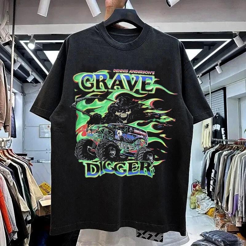 

Grave Digger Band Tour Shirt Retro Style Black Unisex Shirt Reprint WA1490 Unisex T-Shirt L