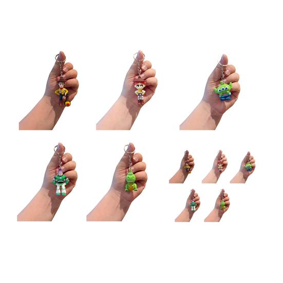 1/5Pcs Keychain Pendant, Cartoon Anime Figure Charm Key Holder, Party Favor Keychain Pendant for Children Friends Backpack Decoration