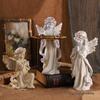 Vintage French Little Angel Plaster Figurine: European Tabletop Wedding Decor