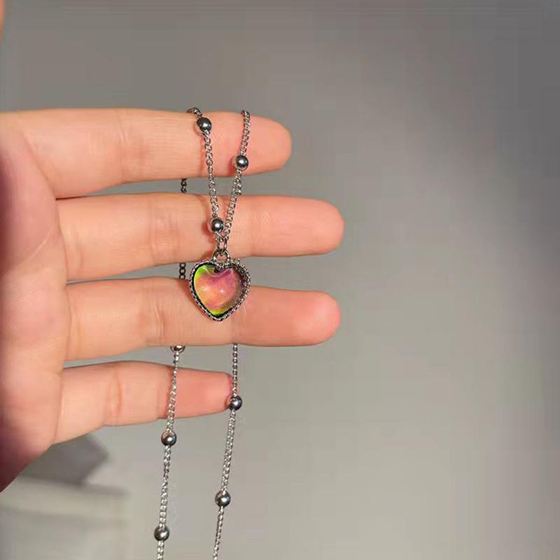 Gefühl emotionale empfindliche Verfärbung Liebe Anhänger Halskette Perlenkette