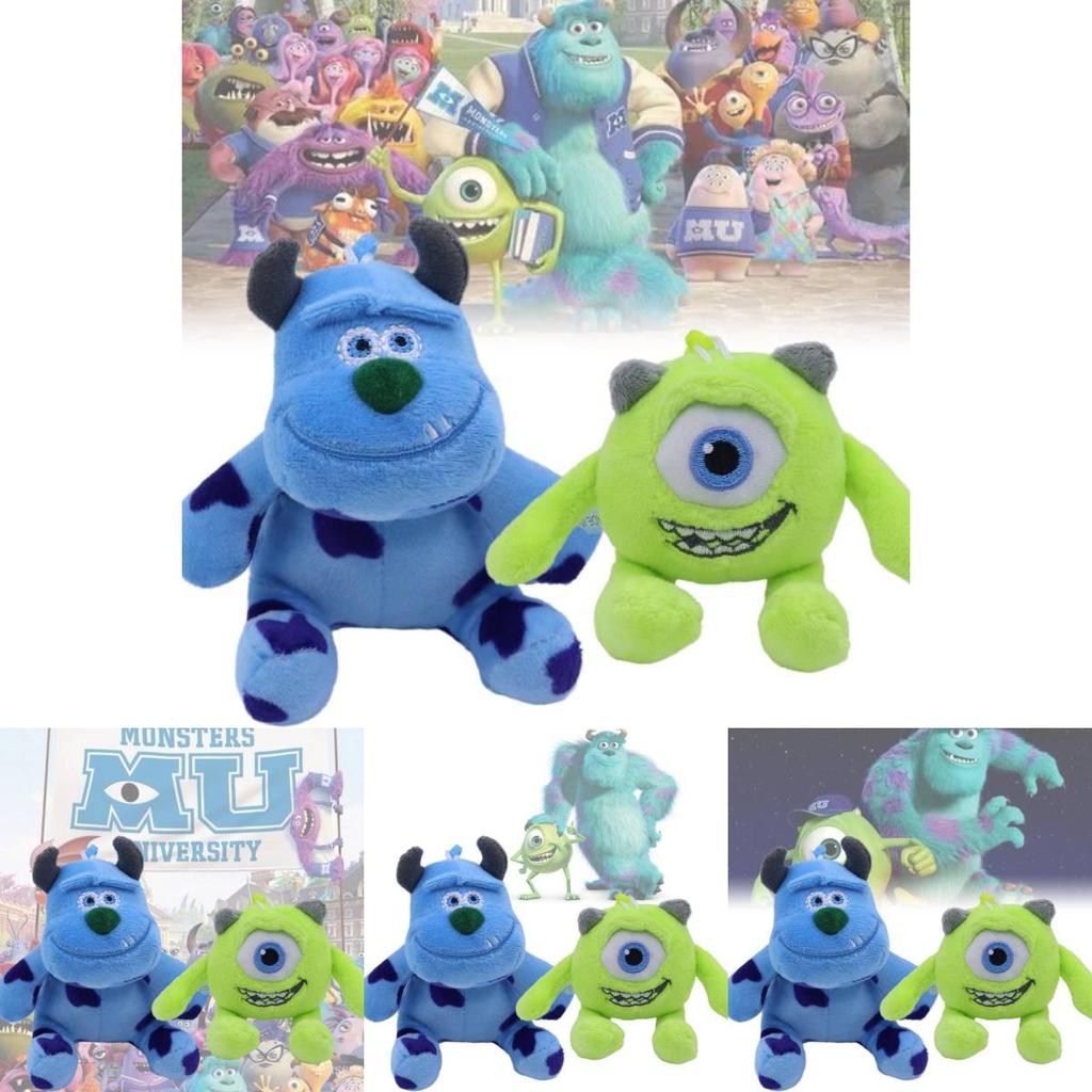 Adorable Monsters University Mike Wazowski Sulley Plush Keychain With Soft Short Plush Material