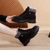 Keep Warm Women's Snow Boots Winter New Womens Shoes Plush High Top Cotton Shoes Lace Up Non Slip Boots for Women Wear Resistant