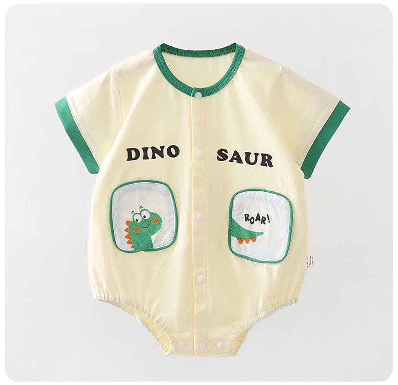 Summer Cotton Baby Romper - Short Sleeve One-Piece for Boys & Girls
