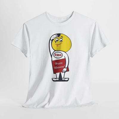 Maglietta Unisex Vintage Goccia d'Olio Esso, T-Shirt Retrò per Uomo e Donna, Classico Benzina