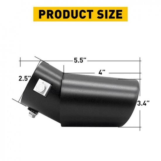 Car Rear Exhaust Pipe Tail Tip Muffler Stainless Steel Accessories Replacement