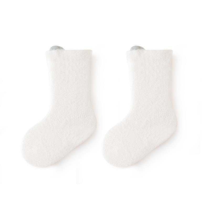 Baby Thickened Terry Socks For Girls Boys  Autumn Winter Newborn Warm Boneless Sock Cute Ear Candy Color Stockings 0-5Years