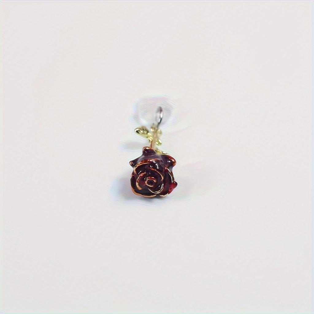 Red Rose, Blue Rose Mobile Phone Dust Plug Accessories, Mobile Phone Decorative Pendant, Suitable for Iphone, Valentine's Day Gift