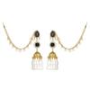 Hot-selling Bohemian Ethnic Style Earrings Women's Diamond-encrusted Flower Bells Fringed Earrings European and American Retro Earrings