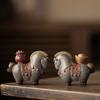 Color change immediately rich tea pet ornament Chinese style lucky Tangma coffee table raise accessories boutique tea pet