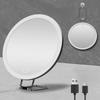 Rechargeable LED Makeup Mirror: 6" 10x/20x/30x Magnification, 360° Rotatable, Suction Cup Mount