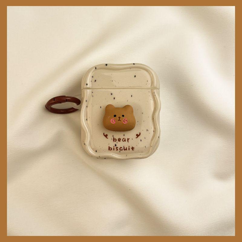 

Case Airpod3 for Apple Pro Earphone Case Second Generation Wireless Bluetooth 1 Third Generation Aipods2 Generation Airpodpro Fourth Generation 4 5 AirPods 4 [Three-dimensional cute Bear] send Hook