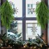 Durable Plastic Christmas Wreath Realistic Pine Leaf Design Greenery Garland For Fireplaces Wall Door Decoration