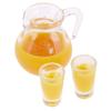 1:12 Dollhouse Miniature Accessories Mini Juice Jug Cup Set Simulation Drink Milk  Model Toys for Doll House Decoration