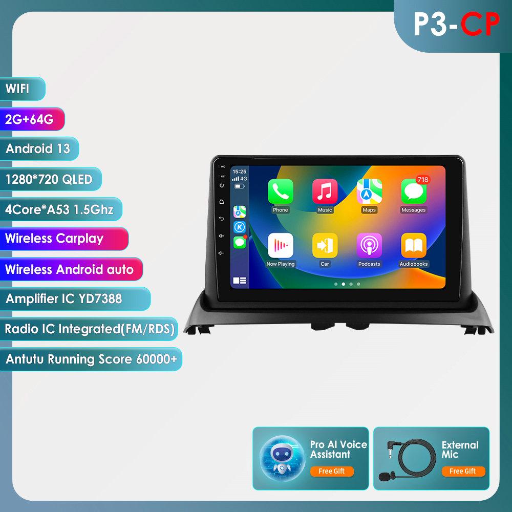 OSSURET Car Intelligent Systems Carplay Android Car Radio for Renault Clio 2 2000-2012 Multimedia Video Player WIFI Intelligent Screen Autoradio RDS