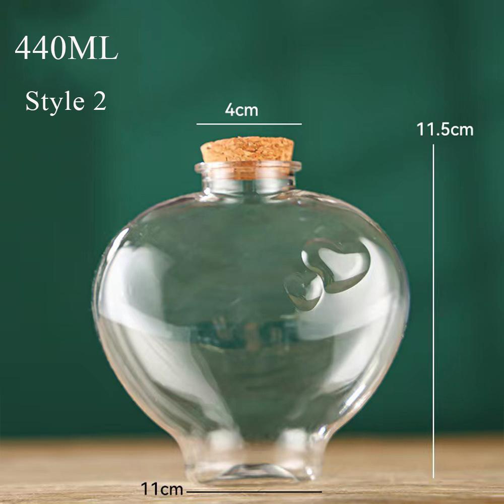 Plastik Glücksstern Flasche Geschenk Wunschflasche Heimdekoration Vorratsglas Transparente Flasche Holzstopfen DIY Stern Organizer