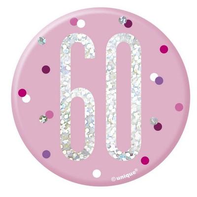 Unique Party Number 60th Birthday Badge