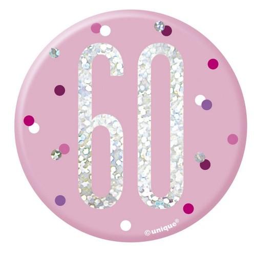 Unique Party Number 60th Birthday Badge