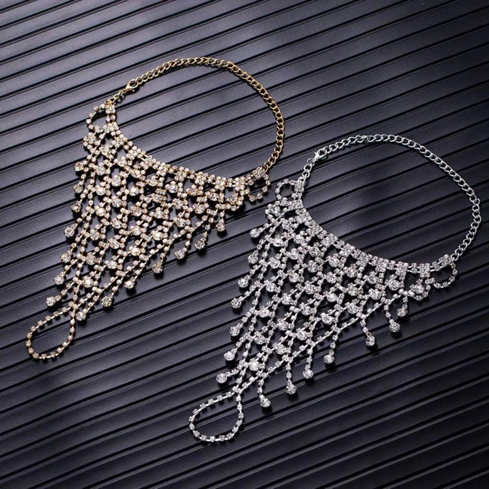 Elegant Rhinestone Bracelet Creative Finger Bangle Bracelet Beach Party