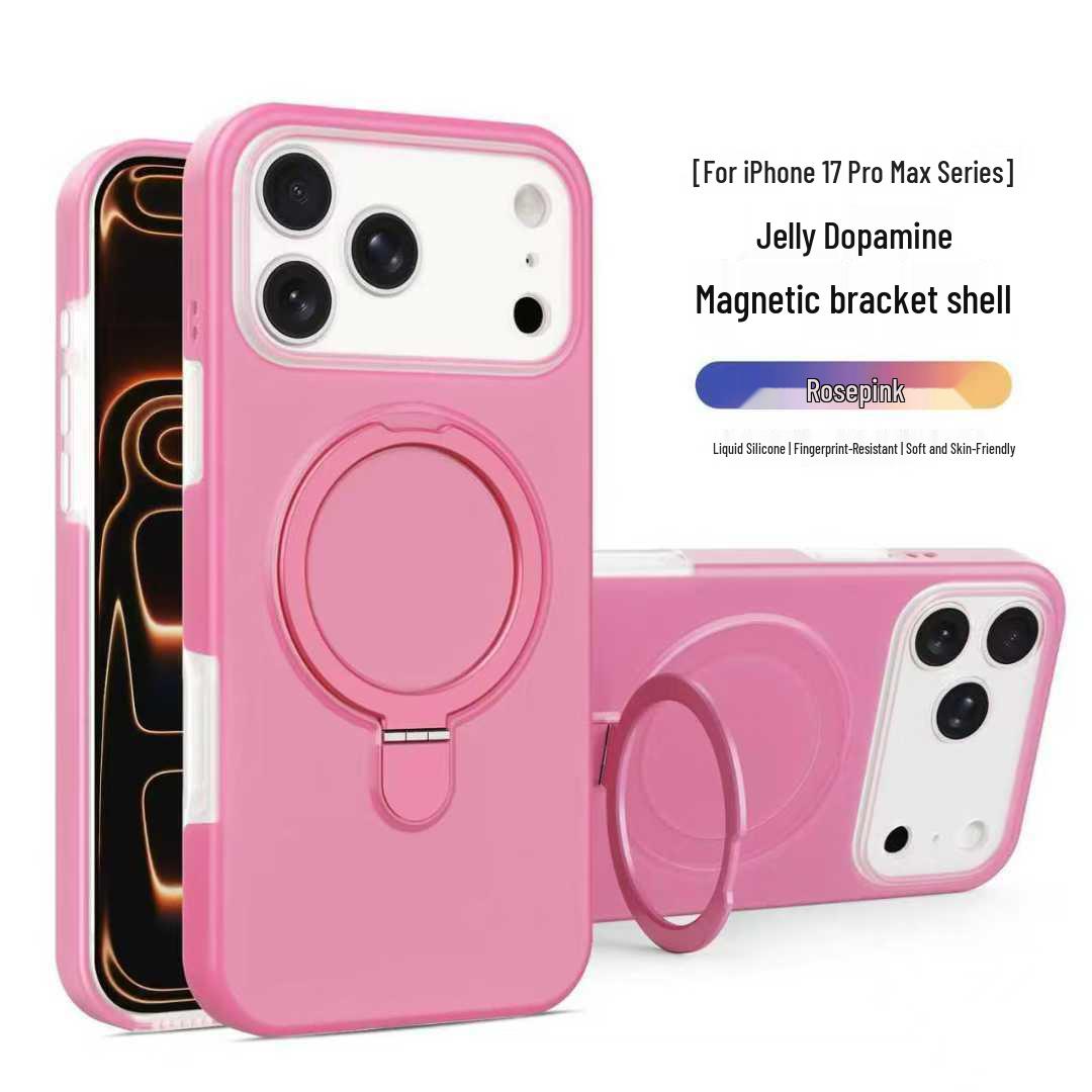 Magnetic Silicone Stand Case for iPhone 17 Pro Max & Apple 16 iPhone 17
