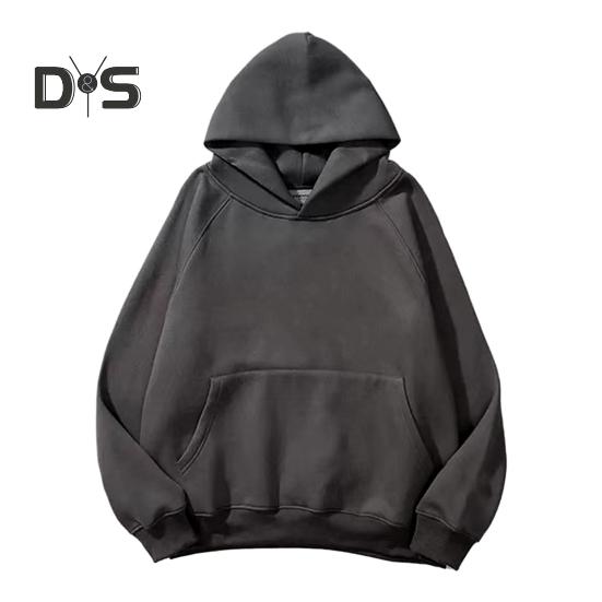 

Мужская осенне-зимняя толстовка с капюшоном, двухслойная, однотонная, свободная, с большим карманом, мягкий свободный пуловер с длинным рукавом, эластичная манжета, уличная одежда с капюшоном, мужская толстовка с капюшоном XL темно-серого