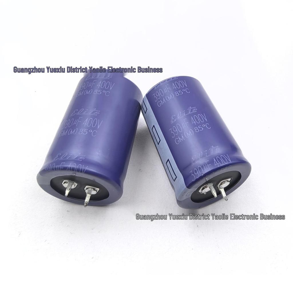 Jinshan 400V 390uF Electrolytic Capacitor - 30×45mm Horn Pin Through-Hole Soldered Filter