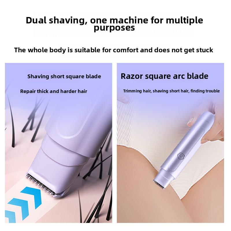 Double Shaving Head Instrument Special Private Parts Shaving Knife Whole Body Suitable for Women's Electric Shaver Pubic Hair
