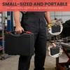Small Hard Case Bag Portable Plastic Tool Storage Box with Dual Latch Shatterproof Hard Carrying Case for Household Workshop Car