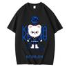 2025 KPOP KARMA HYUNJIN Cartoon Print Oversized T Shirt Women Korean Fashion Fans Cotton Hip Hop Tee Shirt Harajuku Tops