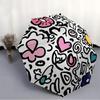 1pc Doodle Patterns Automatic Open/close Umbrella, 8-Rib Sturdy Structure, Portable Travel Umbrella, Parties, Everyday Use,32