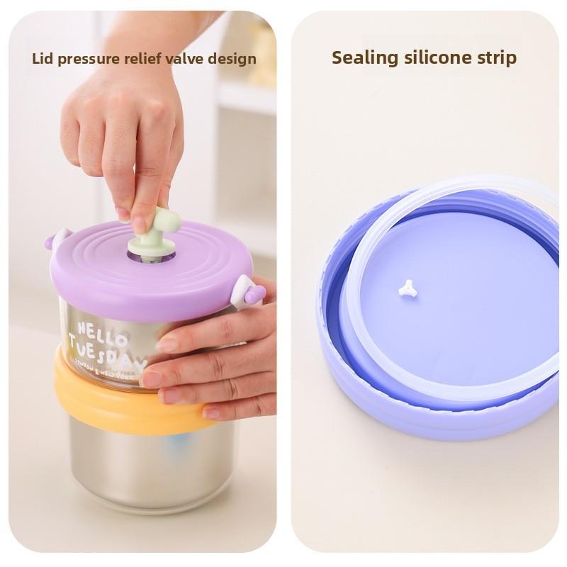 Modern Minimalist Stainless Steel Insulated Soup Container For Office And Travel