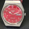 Seiko 5 AUTOMATIC JAPAN 6309A MENS VINTAGE ARABIC RED COLOR DIAL WATCH A701331-5