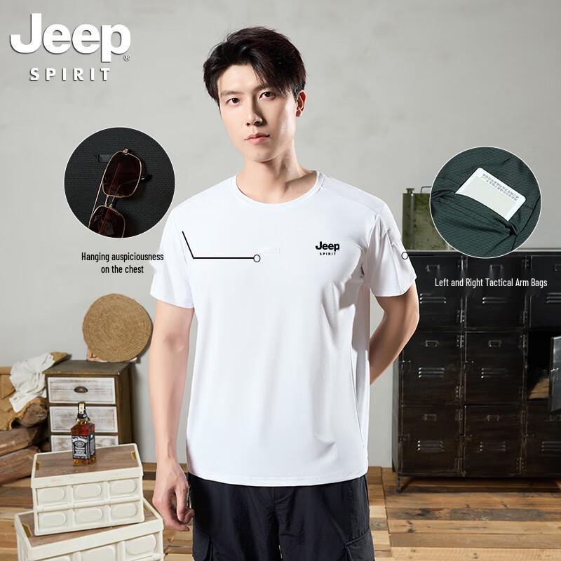 

JEEP Men s Quick-Dry Tactical Short Sleeve T-Shirt L