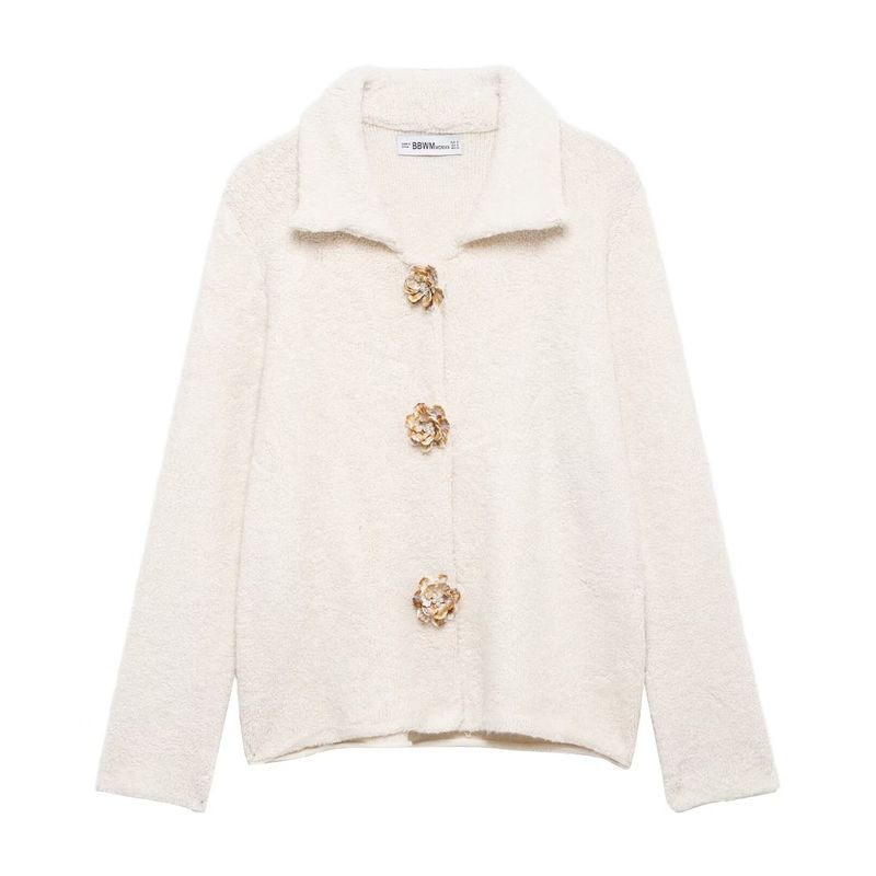 Araltay New Arrival Fashion Style Women's Clothing Fashion All-Match Minimalist Artificial Fur Knitting Cardigan 9598175