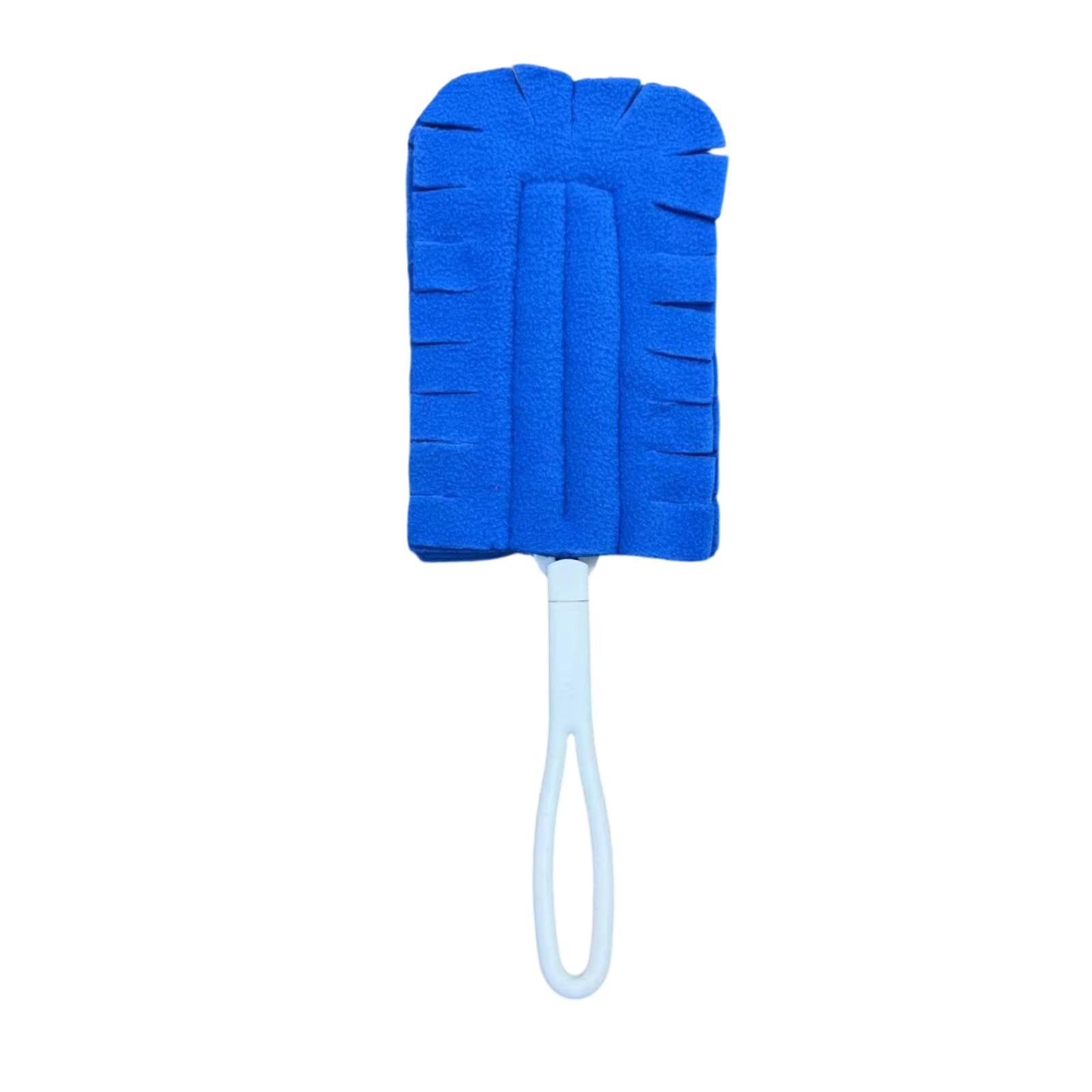 

Microfiber Cleaning Duster with Ergonomic Plastic Handle for Home Office Car Dust Removal Soft Flexible Head Easy Maintenance One Size синий