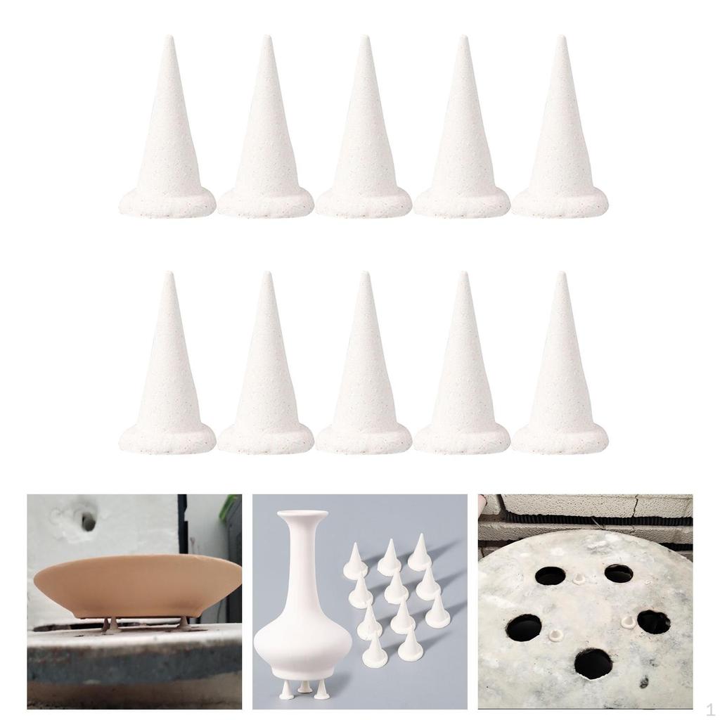 10 Stück feuerfeste Keramik-Stütznägel, Ton-Zubehör, Aluminiumoxid, tragbares Brennen