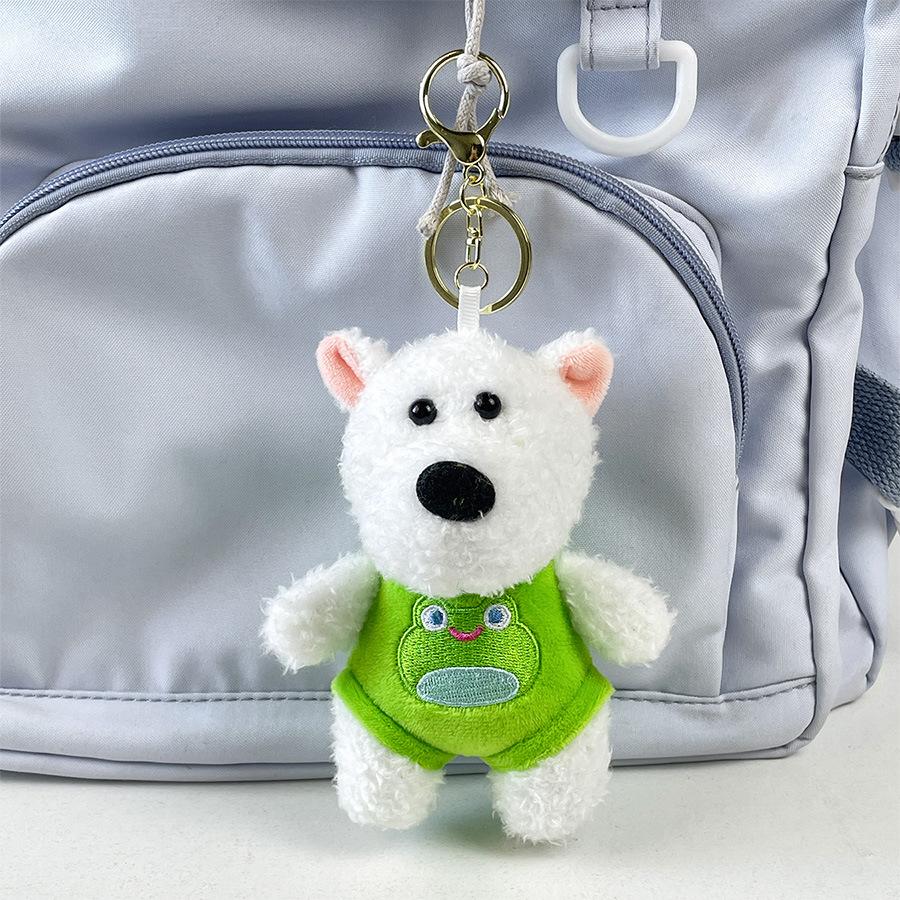 Cute Drag-out West Highland Puppy Plush Doll Children's Gift Three-inch Gift Doll Pendant