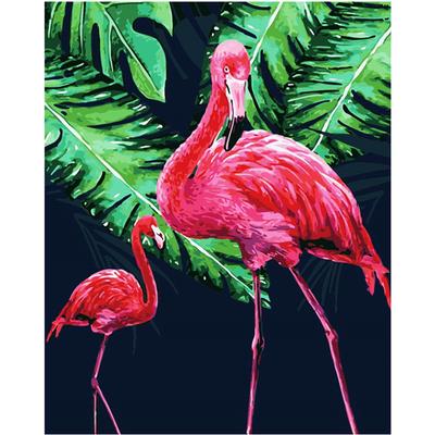 Fireworks Flamingo Animal DIY Digital Painting By Numbers Modern Wall Art Canvas Painting Unique Gift Home Decor 40x50cm