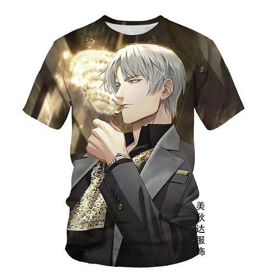 

Summer Thin Animation - Light And Night Love Qi Sili Xiao Yi 3D Printed Short Sleeve T-Shirt Crew Neck Short Sleeve XS