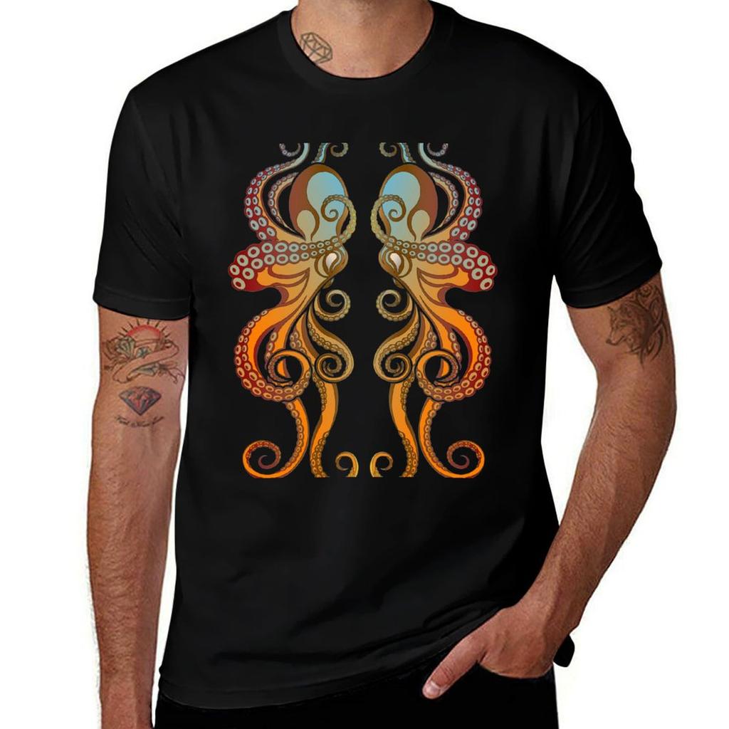 Mono Octopus (Duo) 1 Tshirt Casual Loose Fit Summer Tee Shirt