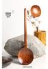 Cuillère en Bois Massif Style Japonais pour Soupe, Ramen et Nouilles