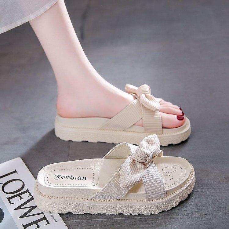 

Платформенные сандалии шлепанцы 2025 весна и лето новинка интернет-знаменитость женская обувь летняя одежда универсальные шлепанцы на одной подошве сказочный стиль ins тренд 40