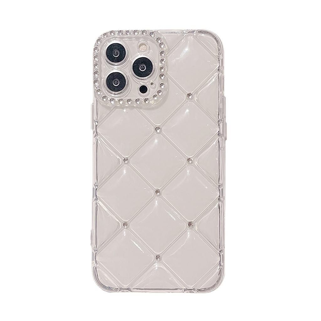 Diamond Clear Transparent Shockproof TPU Phone Case for iPhone 17 16 Pro Max 15 13 14 11 Luxury Rhinestone Protective Cover Plus