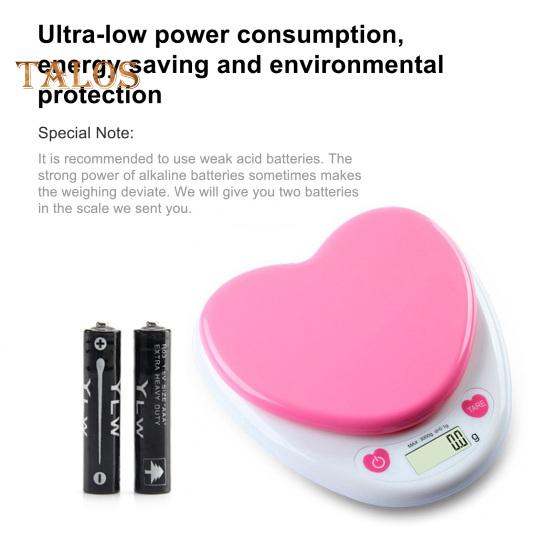 Mini Scale Minimalistic Stylish Large Screen Display Practical Rice Grains Digital Kitchen Heart-shaped Scale for Laboratory