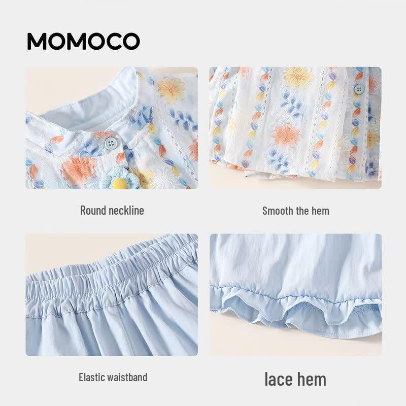 MOMOCO Girls' Summer Sweet Two-Piece Set