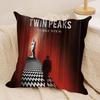 Twin Peaks FFire Walk Me Cushion Cover Silky Short Plush Invisible Zipper Dustproof Sofa Pillow Case For Home Decor