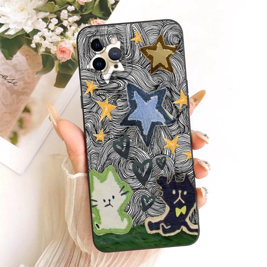 Cute Printed Phone Case For iPhone 11 Pro Max iPhone11 11Pro Soft Silicone Shockproof Cases For iPhone 11ProMax Covers Bumpers