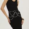 Damen Mode Kette Bauchgurt Geschirr Strumpfhalter Taillenkorsett Gürtel Ledergeschirr Taillen Oberschenkelgeschirr Gothic Bekleidungszubehör